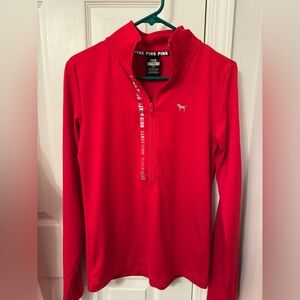 Victoria's Secret PINK OHIO STATE Red Quarter-Zip Pullover